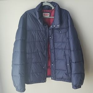 Mens navy puffer jacket